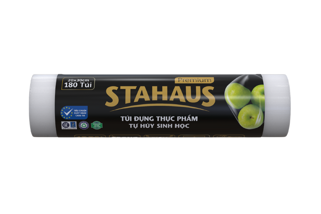 STAHAUS Premium biodegradable food bags 20x30cm (180 bags)